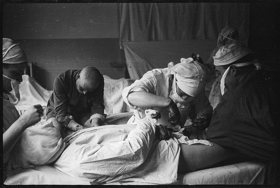 Госпиталь отечественной войны. Фронтовой госпиталь 1945.